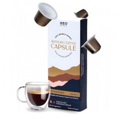 프리미엄 커피 캡슐 - 네스프레소 오리지널 머신과 100% 호환, BRUMEUX 유기농 허니 아라비카 커피 1500개, 미디엄 로스팅 8개, 재활용 가능한 알루미늄 포드 10개, 베트남 