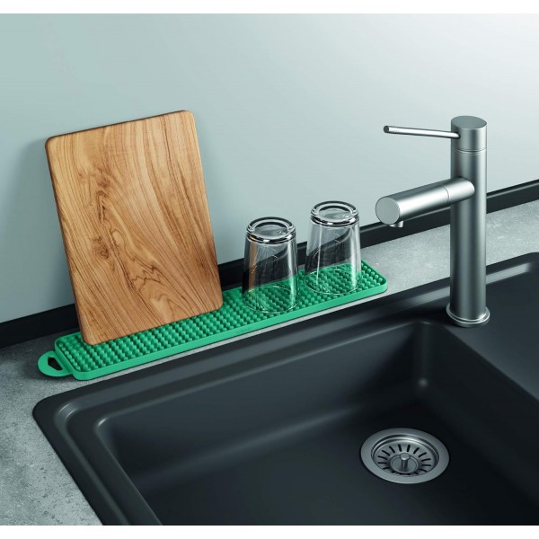 Metaltex 320485002 Gravity Slim 배수 매트 청록색, 40x8 cm