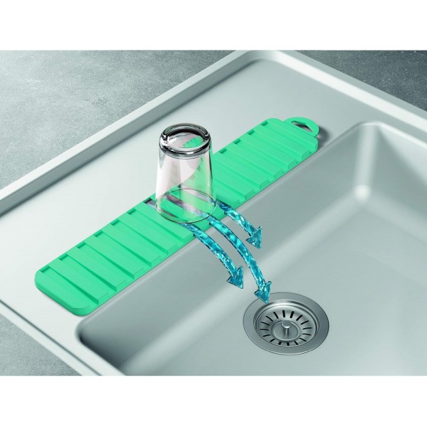 Metaltex 320485002 Gravity Slim 배수 매트 청록색, 40x8 cm