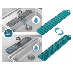 Metaltex 320485002 Gravity Slim 배수 매트 청록색, 40x8 cm