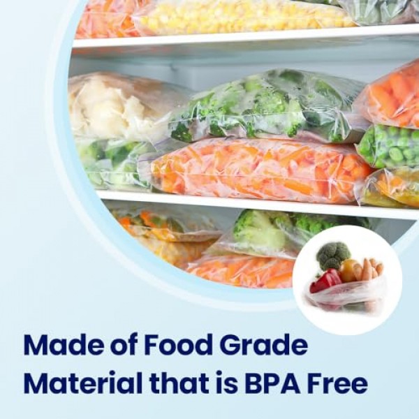 CLEANWRAP 식품 보관 롤백 (13.78 * 17.71-500 PCS) | 식품 비닐 봉투, 미니 비닐 봉투, 플라스틱 빵 봉투, 롤 비닐 봉투, 플라스틱 생산 가방