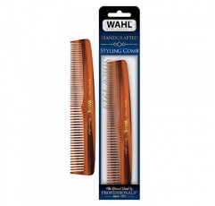 남성용 그루밍용 Wahl 수염, 콧수염 및 헤어 스타일링 빗 - 셀룰로오스 아세테이트를 사용한 수공예 및 핸드 컷 - 부드럽고 둥근 테이퍼 이빨 - 모델 3328