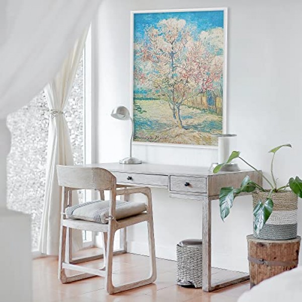 MISITU 직소 퍼즐 성인을 위한 1000 조각 미니 퍼즐 마이크로 조각 빈센트 윌렘 반 고흐의 핑크 복숭아 나무 도전적인 어려운 퍼즐 크리스마스 생일 선물 게임 10.24 x 14.96 