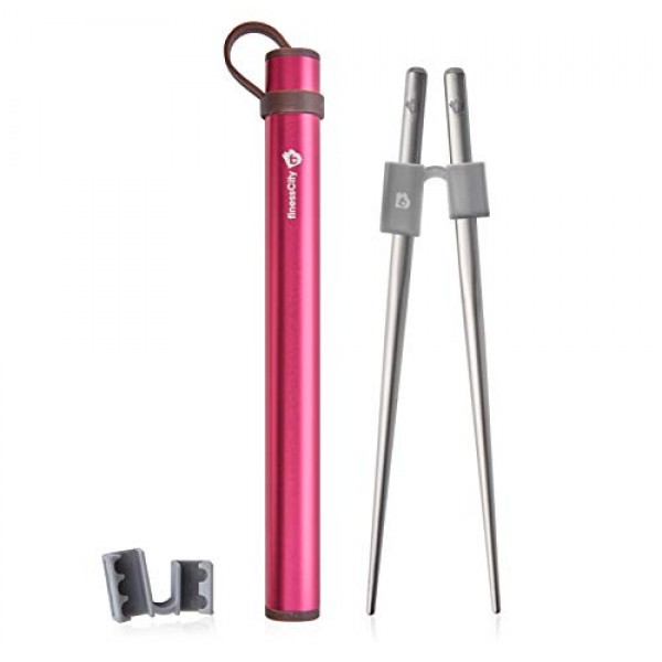 어린이용 젓가락(트레이닝 홀더 포함)|사각형 여행용 젓가락| 튼튼하고 가벼운 6.7