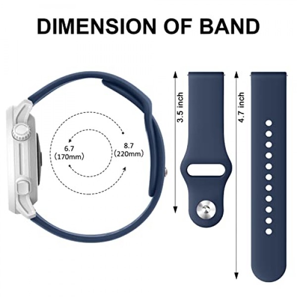 Coros PACE 2/ APEX 42mm/ APEX 2, 20mm 남성용 여성용 Amzpas 실리콘 밴드 퀵 릴리스 교체 용 손목 밴드 스포츠 스트랩