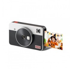 Kodak Mini Shot 2 레트로 휴대용 즉석 카메라 및 포토 프린터, iOS 및 Android, Bluetooth, 4Pass 기술(54 x 86mm) - 흰색 - 8매.