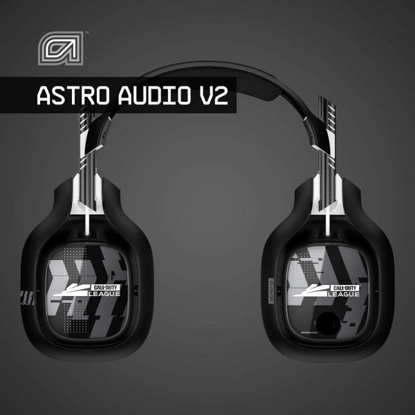 ASTRO Gaming A40 TR CALL OF DUTY 리그 에디션 유선 게이밍 헤드셋 4세대 ASTRO 오디오 V2 Dolby ATMOS 3.5mm 잭 교환 가능 마이크 Xbox X|S|One PS5 PS4 PC - 블랙/화이트