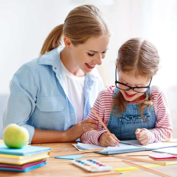 nsxsu 20 Pcs 레인보우 컬러 연필, 7 in 1 컬러 연필, 레인보우 연필, 멀티 컬러 연필, 재미있는 연필