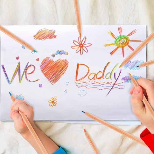 nsxsu 20 Pcs 레인보우 컬러 연필, 7 in 1 컬러 연필, 레인보우 연필, 멀티 컬러 연필, 재미있는 연필