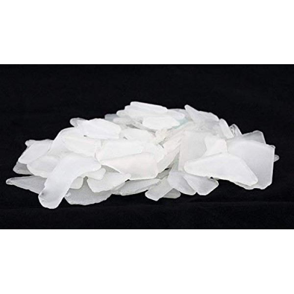 휴일 바다 유리 | 11온스 화이트 텀블드 바다 유리 장식 | 해변 웨딩 장식 및 공예품을 위한 대량 바다유리 조각 | 게다가 Joseph Rains의 무료 해상 전자책