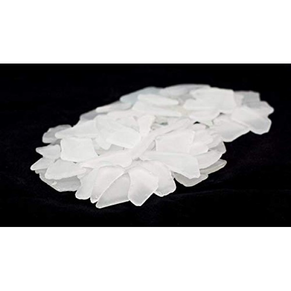 휴일 바다 유리 | 11온스 화이트 텀블드 바다 유리 장식 | 해변 웨딩 장식 및 공예품을 위한 대량 바다유리 조각 | 게다가 Joseph Rains의 무료 해상 전자책