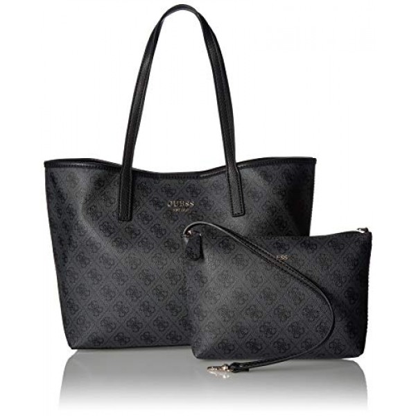 게스 여성용 Vikky 핸드백, One Size Black (Coal/Coa)