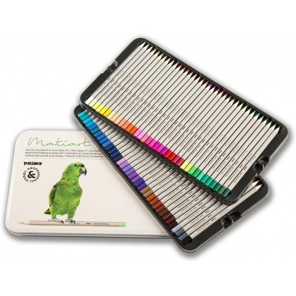 색연필 색연필 색연필 - 인체공학적 육각 손잡이가 있는 어린이에게 적합한 페인팅, 드로잉, 채색 또는 채색을 위한 72가지 PRIMO 색상