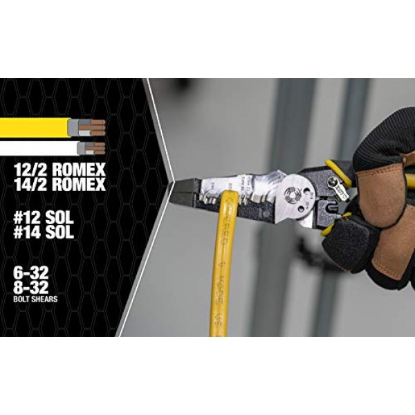 Southwire - 65028240 도구 및 장비 SNM1214HD 고강도 단조 Romex 스트리퍼; 다기능; 12/2 및 14/2 Romex 스트리핑에 이상적