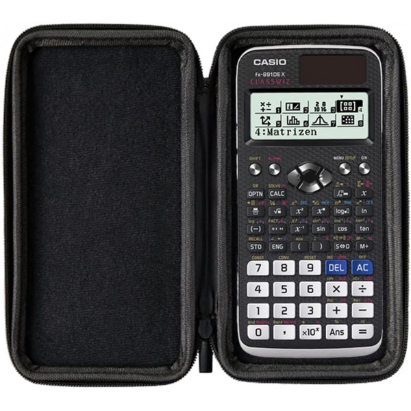 표준: Casio FX 991 DE X Scientific ClassWiz 계산기 + WYNGS 보호 케이스 빨간색 + CALCUSO 확장 보증 빨간색 Casio FX 991 DE X