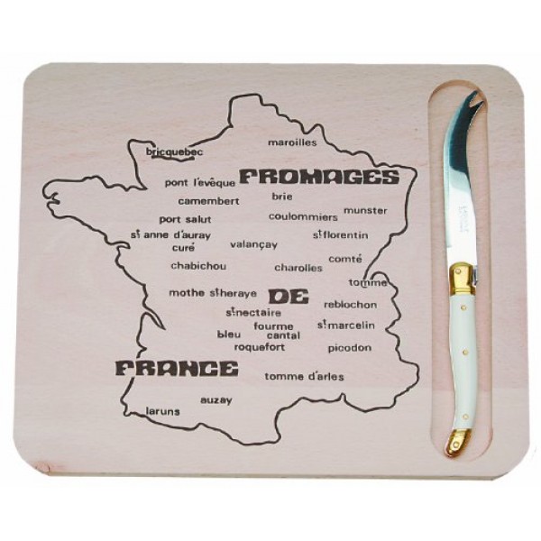 Jean Dubost 프랑스 지도 치즈 보드(치즈 나이프 포함)