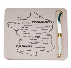 Jean Dubost 프랑스 지도 치즈 보드(치즈 나이프 포함)