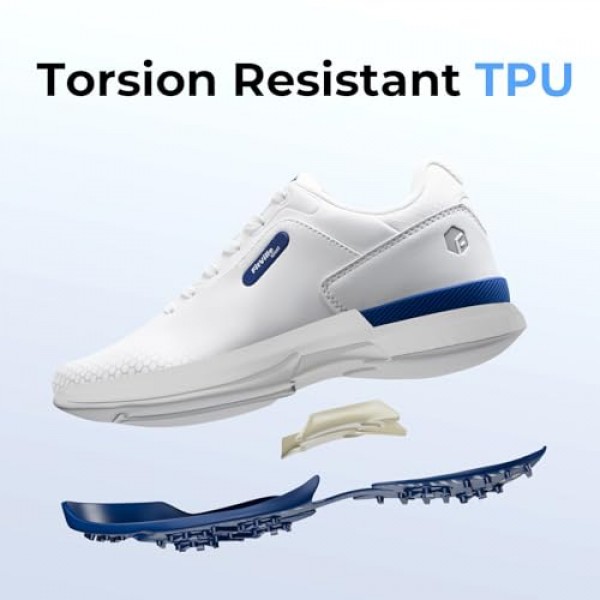 FitVille 와이드 & 엑스트라 와이드 남성 골프 신발 남성용 전문 야외 방수 스파이크 골프 신발