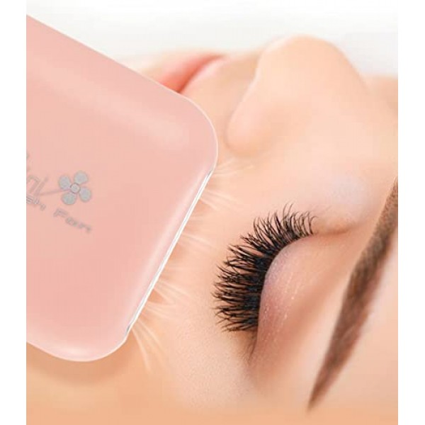 ThreeH USB 미니 휴대용 팬, 3가지 풍속, 충전식 휴대용 속눈썹 건조기, 여행용, 사무실, 가정용, 핑크용 경량 Leafless Dask 팬