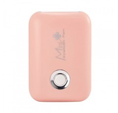 ThreeH USB 미니 휴대용 팬, 3가지 풍속, 충전식 휴대용 속눈썹 건조기, 여행용, 사무실, 가정용, 핑크용 경량 Leafless Dask 팬