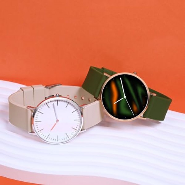 WOCCI 실리콘 고무 시계 밴드, 스테인레스 스틸 버클, 퀵 릴리스, 선택할 수 있는 13가지 색상, 14mm 16mm 18mm 19mm 20mm 21mm 22mm 24mm