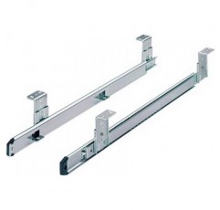 Hettich - 멀티미디어 조명 - 볼 슬라이드 Ka 3434/400 - 색상: 아연 도금, 크롬 도금, 128mm