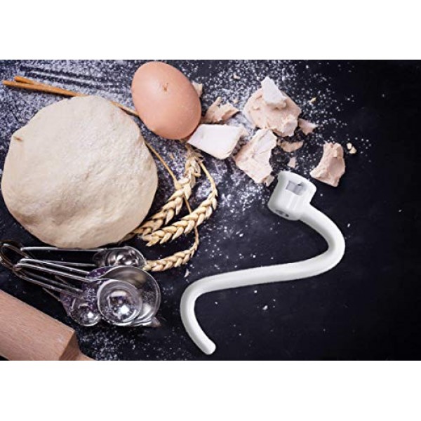 KitchenAid 5Plus 및 6QT 보울 리프트 스탠드 믹서용 나선형 반죽 후크 교체, 녹 방지 및 손쉬운 청소, 빵, 피자, 파스타, 쿠키 NEVKU의 효율적인 반죽