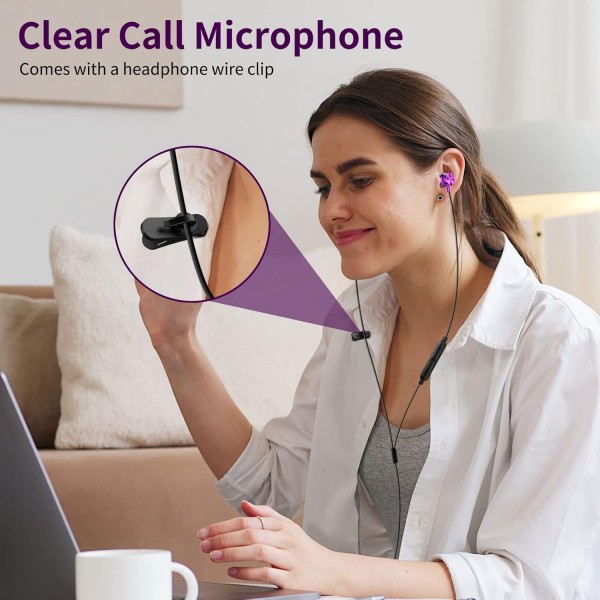 삼성 A53 A33 A54 S21 FE S20 FE S23 Ultra S22용 USB C 헤드폰, 이어폰형 헤드폰 USB C 커넥터 마그네틱 USB C 헤드셋 유형 C 픽셀 7 Pro 7 6a Mi 11T Pro 13 Oneplus 11 퍼플용 유선 헤드폰