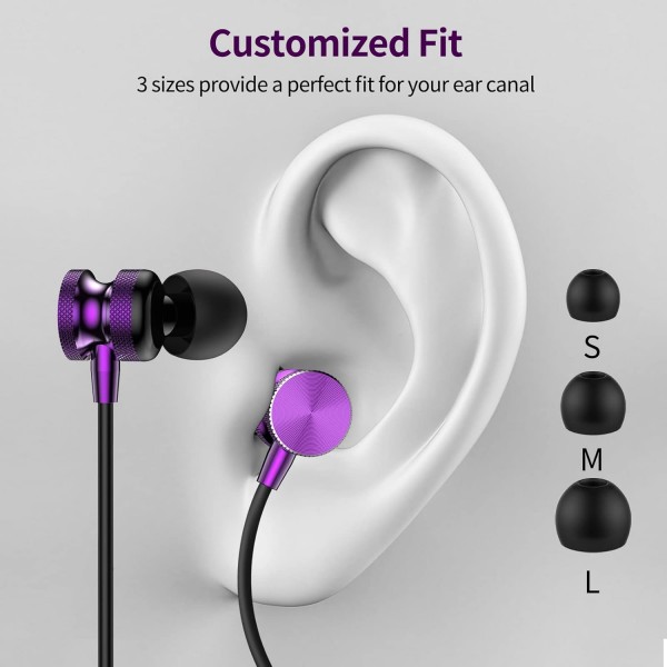 삼성 A53 A33 A54 S21 FE S20 FE S23 Ultra S22용 USB C 헤드폰, 이어폰형 헤드폰 USB C 커넥터 마그네틱 USB C 헤드셋 유형 C 픽셀 7 Pro 7 6a Mi 11T Pro 13 Oneplus 11 퍼플용 유선 헤드폰