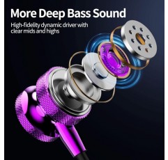 삼성 A53 A33 A54 S21 FE S20 FE S23 Ultra S22용 USB C 헤드폰, 이어폰형 헤드폰 USB C 커넥터 마그네틱 USB C 헤드셋 유형 C 픽셀 7 Pro 7 6a Mi 11T Pro 13 Oneplus 11 퍼플용 유선 헤드폰