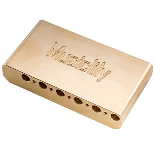 Musiclily Ultra 10.5mm 풀 브래스 40mm 트레몰로 블록(인도네시아용 Squier 일렉트릭 기타 제작)