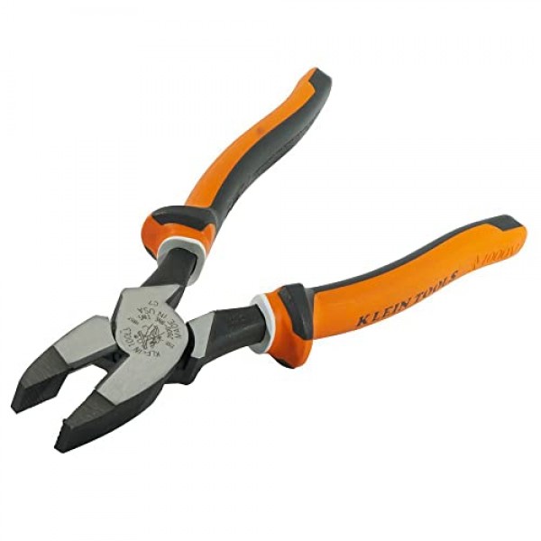 Klein Tools 20009NEEINS 고강도 절연 측면 절단 플라이어, 널링 조 및 1000V 정격을 갖춘 유선형 디자인
