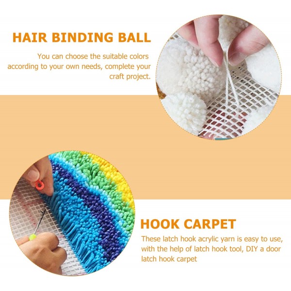 EXCEART 다채로운 매듭 스레드 바느질을위한 Precut 크로 셰 뜨개질 스레드 바느질 뜨개질 Pillowcases 카펫 만들기 (혼합 색상) 30pcs