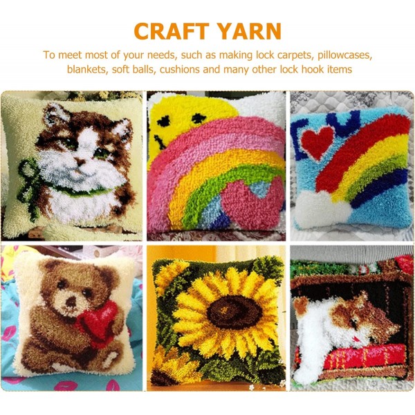 EXCEART 다채로운 매듭 스레드 바느질을위한 Precut 크로 셰 뜨개질 스레드 바느질 뜨개질 Pillowcases 카펫 만들기 (혼합 색상) 30pcs