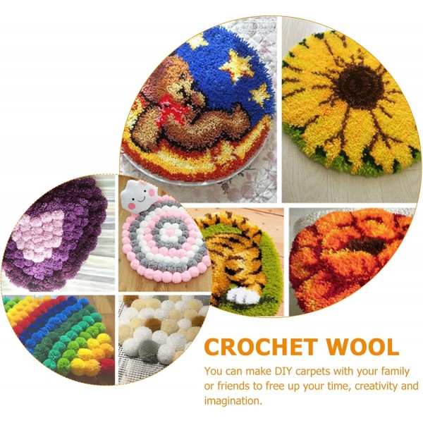 EXCEART 다채로운 매듭 스레드 바느질을위한 Precut 크로 셰 뜨개질 스레드 바느질 뜨개질 Pillowcases 카펫 만들기 (혼합 색상) 30pcs