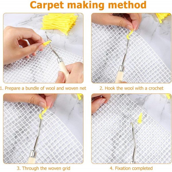 EXCEART 다채로운 매듭 스레드 바느질을위한 Precut 크로 셰 뜨개질 스레드 바느질 뜨개질 Pillowcases 카펫 만들기 (혼합 색상) 30pcs