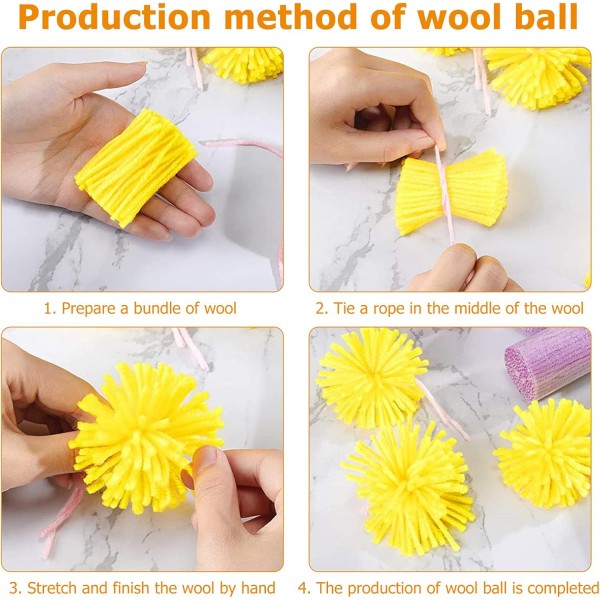 EXCEART 다채로운 매듭 스레드 바느질을위한 Precut 크로 셰 뜨개질 스레드 바느질 뜨개질 Pillowcases 카펫 만들기 (혼합 색상) 30pcs