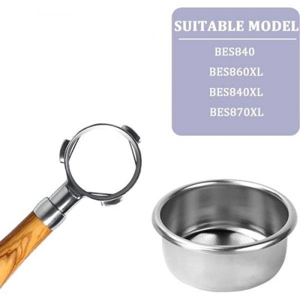 54mm portafilter 바구니 커피 필터, Breville 54mm portafilter (2Pcs)와 호환되는 18g Bottomless Portafilter 필터 바구니