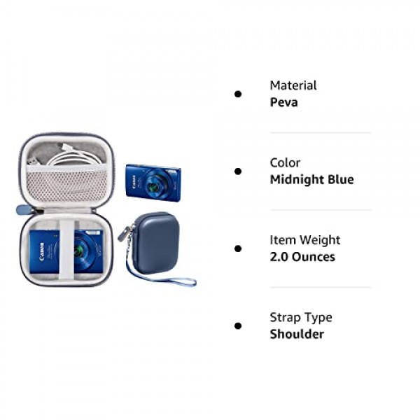 Sony W800/S, DSCW830용 디지털 카메라 케이스; 캐논 파워샷 ELPH180, ELPH 190, 350 HS, 310 360; Kodak PIXPRO 친화적 줌 FZ43, FZ53-BL; Nikon COOLPIX L32 미드나잇 블루 WG0