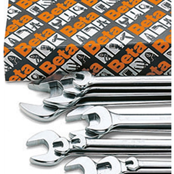 Beta 55/S13 개방형 렌치 세트, 이중 개방형 렌치 세트 도구 세트(13개 공구, 매우 견고함, 다양한 크기, 최고 품질의 개방형 렌치), 크롬 도금