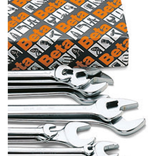 Beta 55/S13 개방형 렌치 세트, 이중 개방형 렌치 세트 도구 세트(13개 공구, 매우 견고함, 다양한 크기, 최고 품질의 개방형 렌치), 크롬 도금