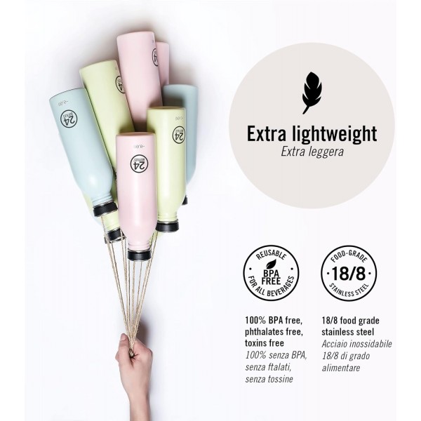 24Bottles Urban - 1L/500ml/250ml Water Bottle, Drinking Bottle with 100% Leakproof Cap Eco BPA Free 스테인리스 물병 [비열, 초경량] 500ml Taxi Yellow