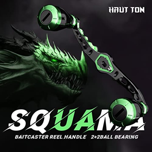 드래곤 스케일 베이트캐스터 릴 핸들.1 OZ 경량 낚시 릴 교체 부품, 왼쪽 및 오른쪽 핸들 범용, Shimano 적합, Abu Garcia Daiwa kastking 모든 브랜드 베이트 캐스팅 릴