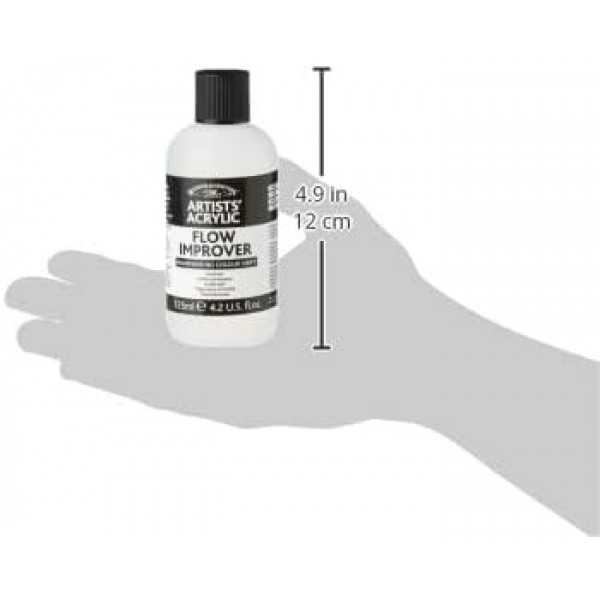 Winsor & Newton 3030937 색상 흐름 개선제, 아크릴 페인트의 흐름 증가 - 125ml 병 색상 흐름 개선제 - 125ml 병 매체