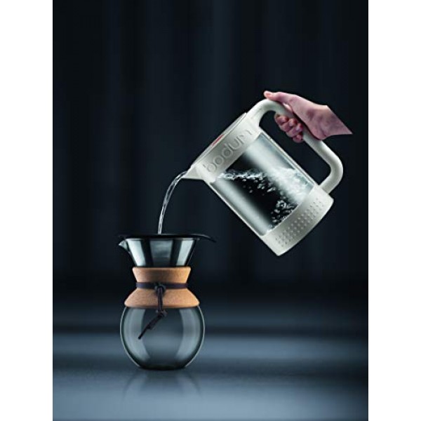 BODUM 푸어 오버 커피 메이커 그립, 8컵, 34온스, 이중벽 코르크