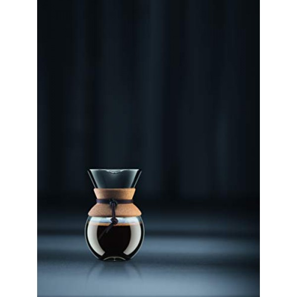 BODUM 푸어 오버 커피 메이커 그립, 8컵, 34온스, 이중벽 코르크