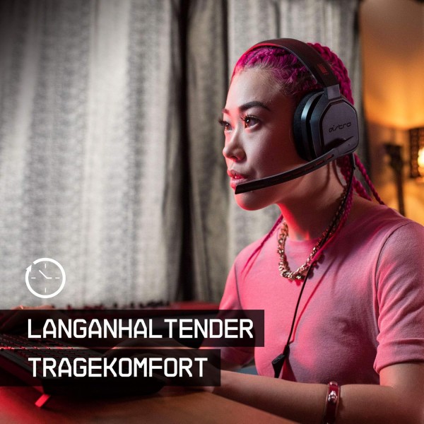 ASTRO Gaming A10 유선 게이밍 헤드셋, 경량 및 내구성, ASTRO 오디오, Dolby ATMOS, 3.5mm 잭, Xbox 시리즈 X|S, Xbox One, PS5, PS4, 닌텐도 스위치, PC, Mac, 스마트폰 - 블랙/레드