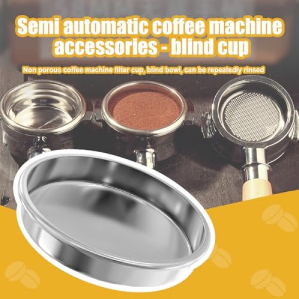 58mm 백플러시 디스크, 백플러시 필터 에스프레소, Breville Gaggia 클래식 및 기타 에스프레소 머신용 스테인레스 스틸 백플러시 블라인드 필터 바구니 기계 에스프레소 