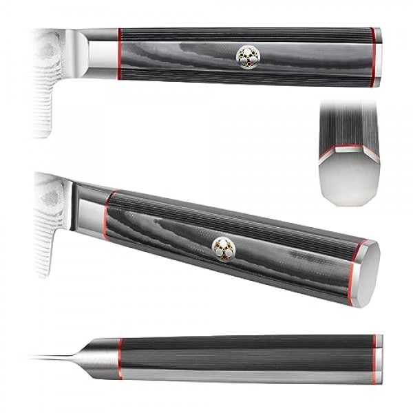 Cangshan YARI 시리즈 501301 X-7 다마스커스 강철 12인치 사시미 칼(칼집 포함)