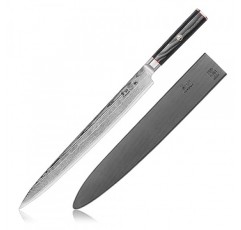 Cangshan YARI 시리즈 501301 X-7 다마스커스 강철 12인치 사시미 칼(칼집 포함)